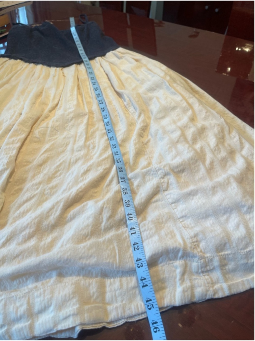 Free People Salvador Midi Dress Sz M Black Cream Embroidered Corset Back Detail - Picture 16 of 16